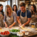 Guests enjoying a private cooking class for a group event in Philadelphia at La Cucina